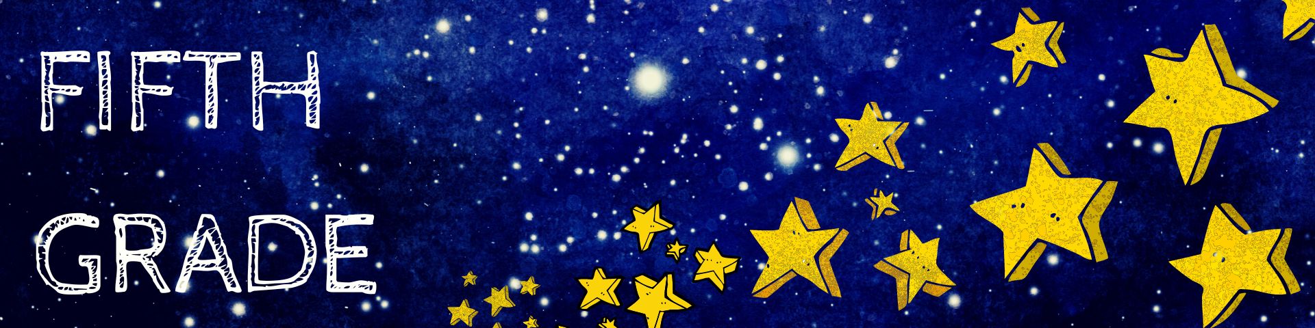5th grade with stars and night sky background